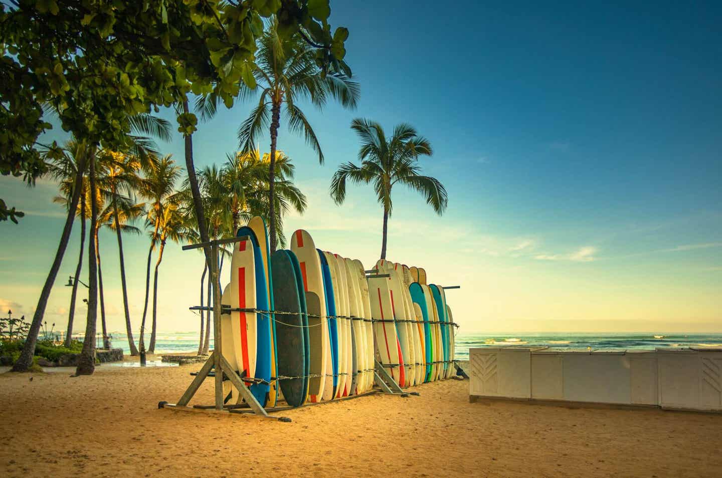 Surfbretter am Strand