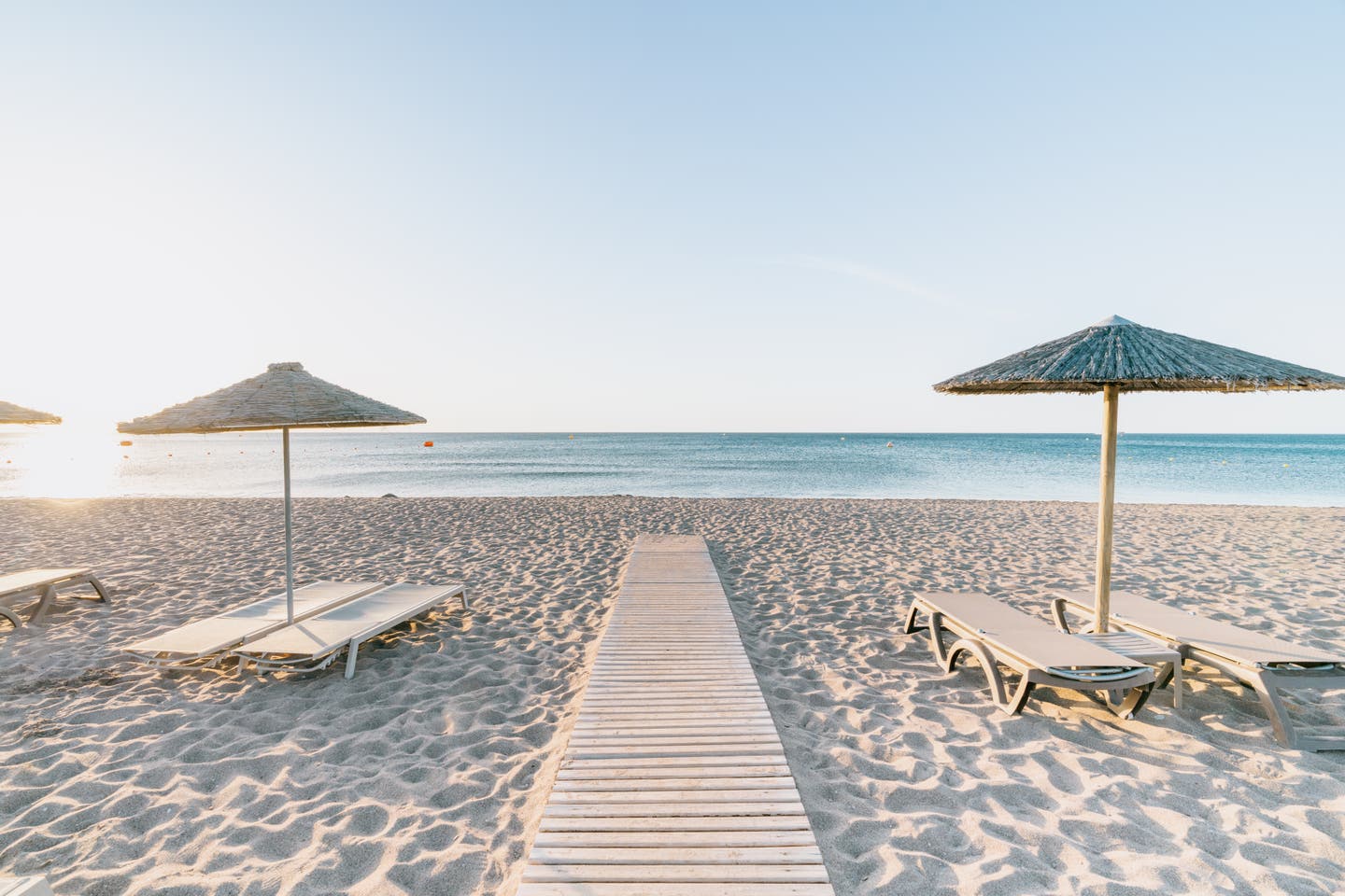 Blick auf den Strand des Calypso Beach