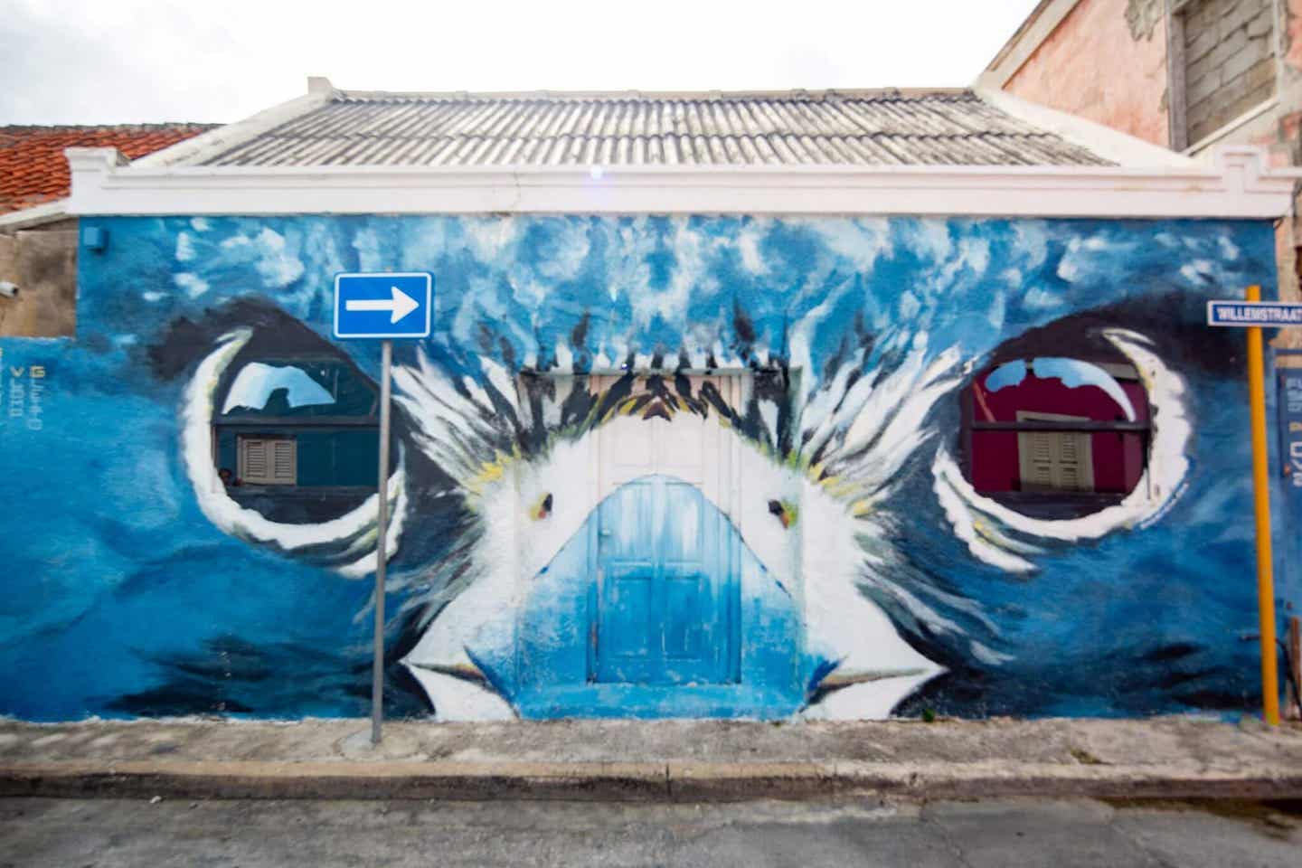 Willemstad Sehenswürdigkeiten Otrabanda Vogel Streetart