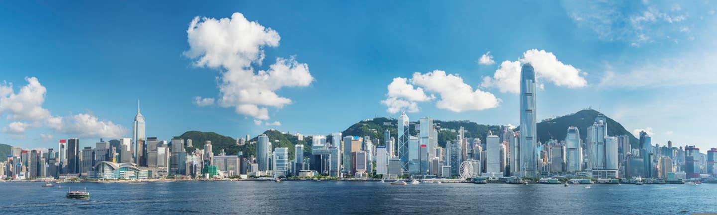 Rundreisen Hongkong: Panoramabild des Victoria Hafens von Hongkong Rundreisen Hongkong: Panoramabild des Victoria Hafens von Hongkong