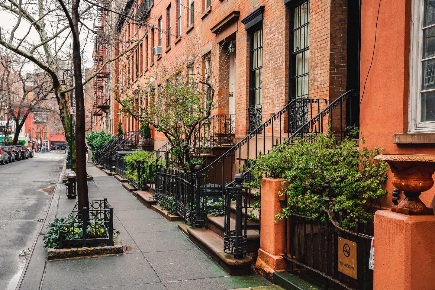 Eine typische Wohnstraße in New York