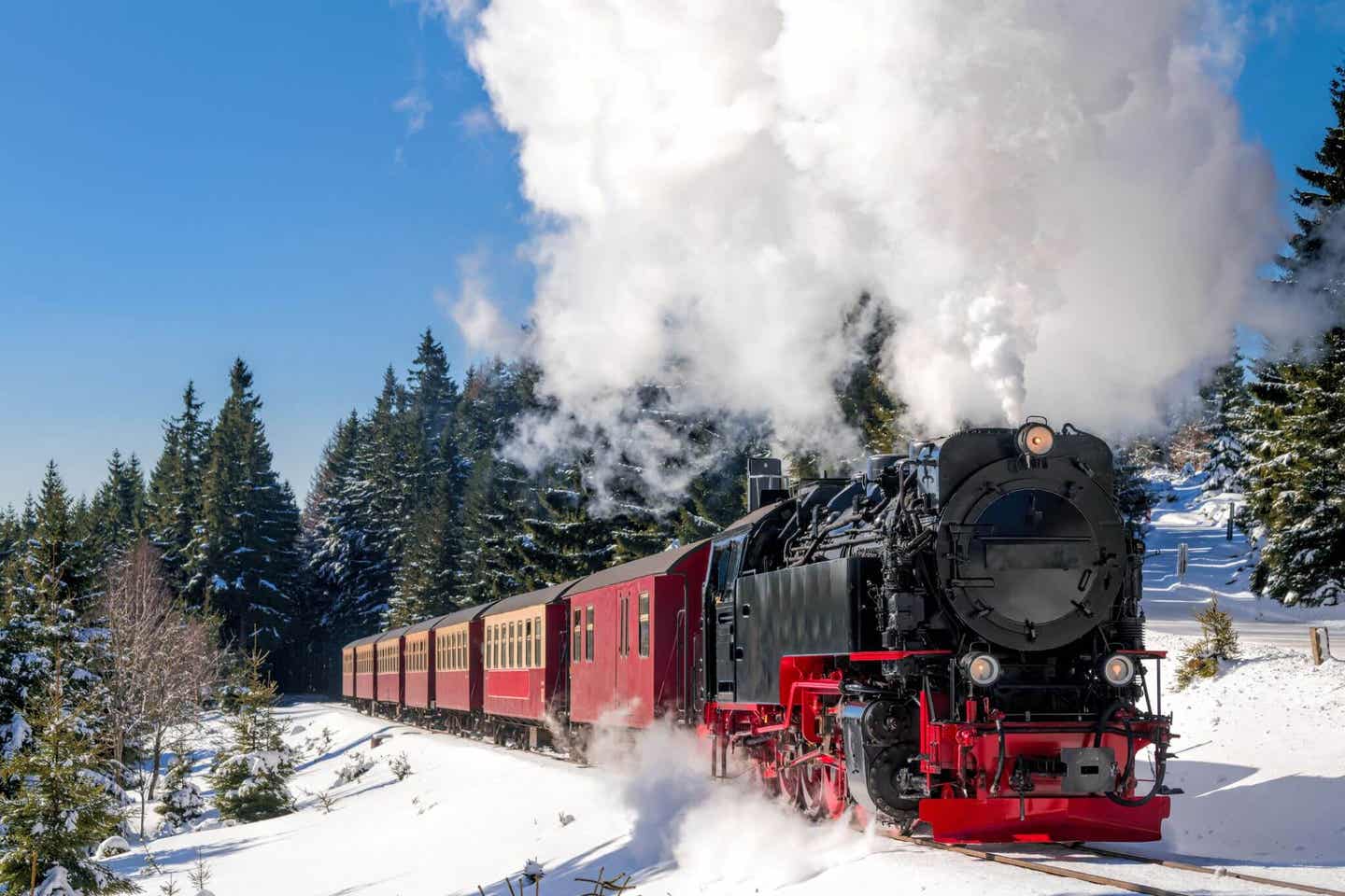 Die Brockenbahn im Schnee