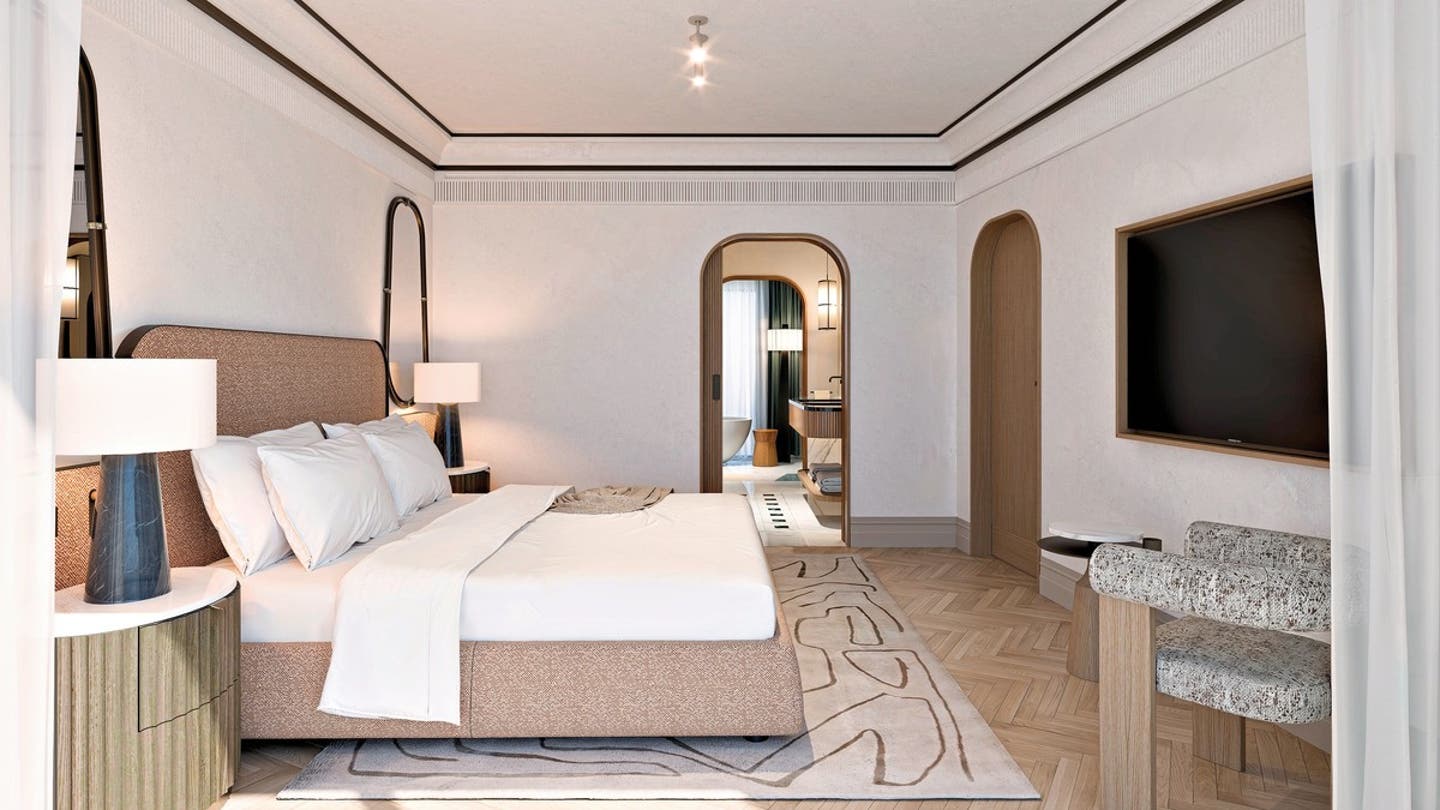 Modellzeichnung Wohnbeispiel King Deluxe Room with Garden View