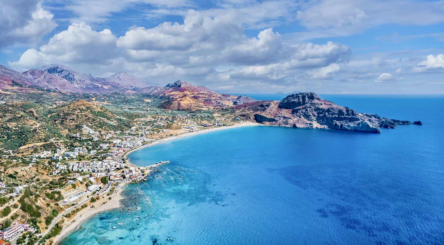 Blick auf die Bucht von Plakias auf Kreta