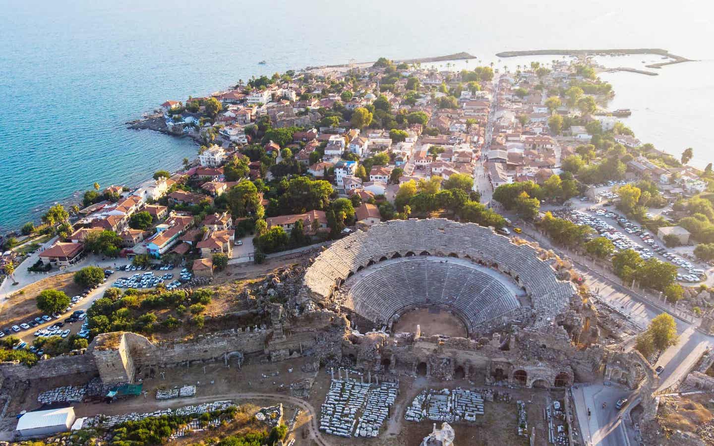 Türkische Riviera: Side von oben