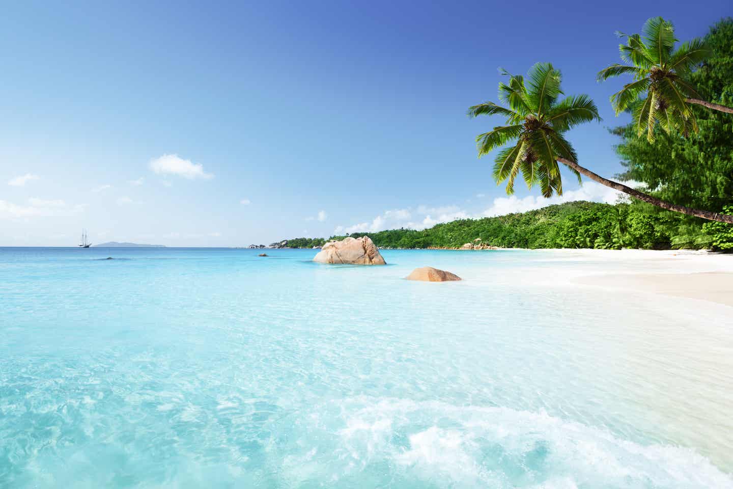 Anse Lazio Beach auf der Insel Praslin