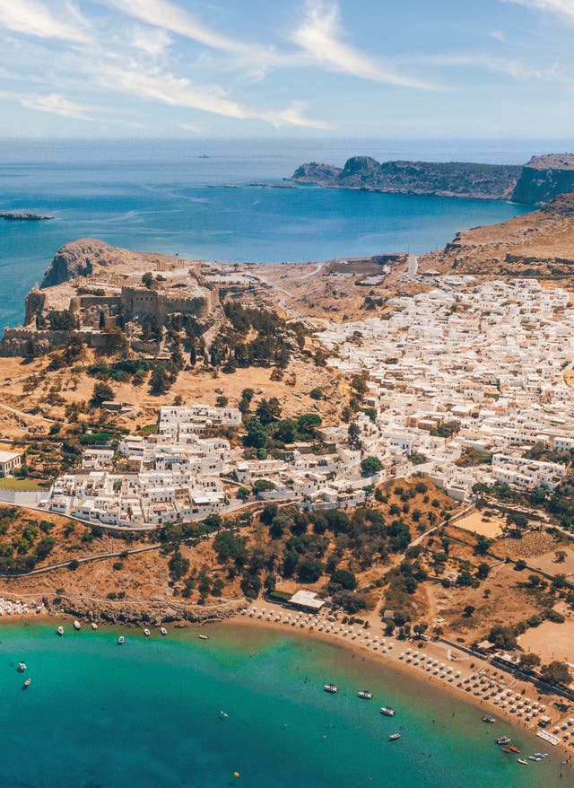 Angebote entdecken Blick auf die Akropolis in Lindos