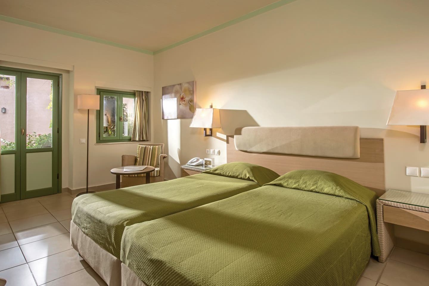 Wohnbeispiel Doppelzimmer Gartenblick