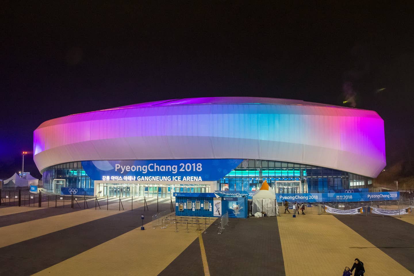 Rückblick Pyeongchang. Olympische Winterspiele 2018. Foto des Olympiastadions.