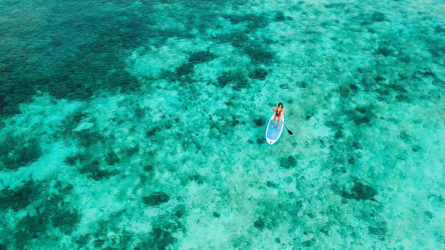 Stand-up-Paddling ist auf den Malediven sehr beliebt