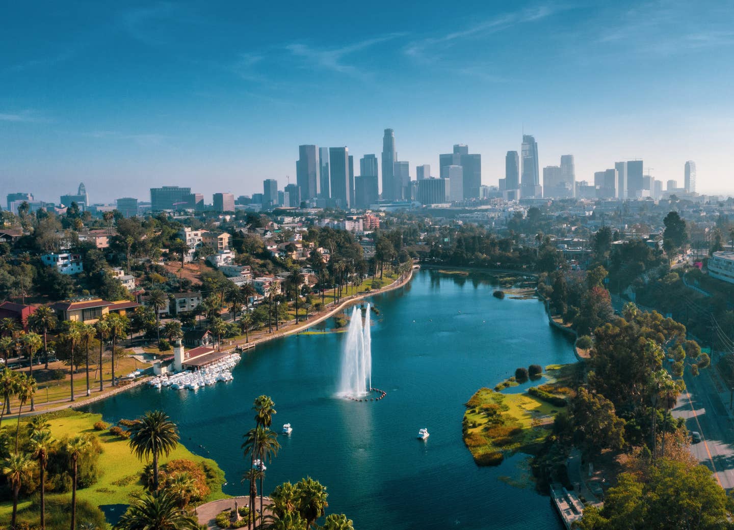 Stadtpanorama im Los-Angeles-Urlaub.