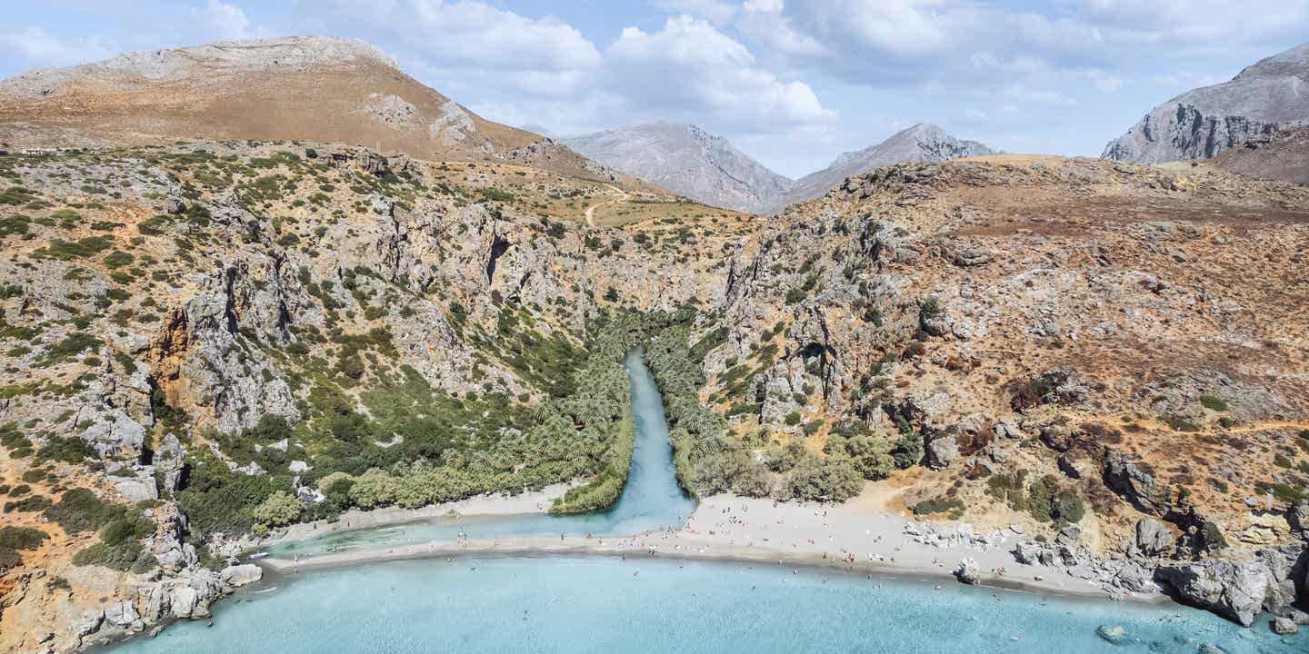 Der Preveli Strand auf Kreta