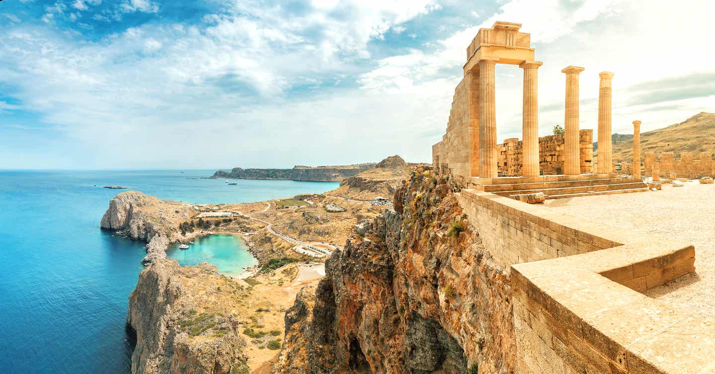 Ruine der Akropolis von Lindos auf Rhodos