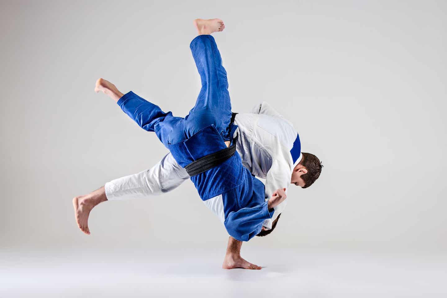 Olympia 1964. Zwei Sportler beim Judo Wettkampf