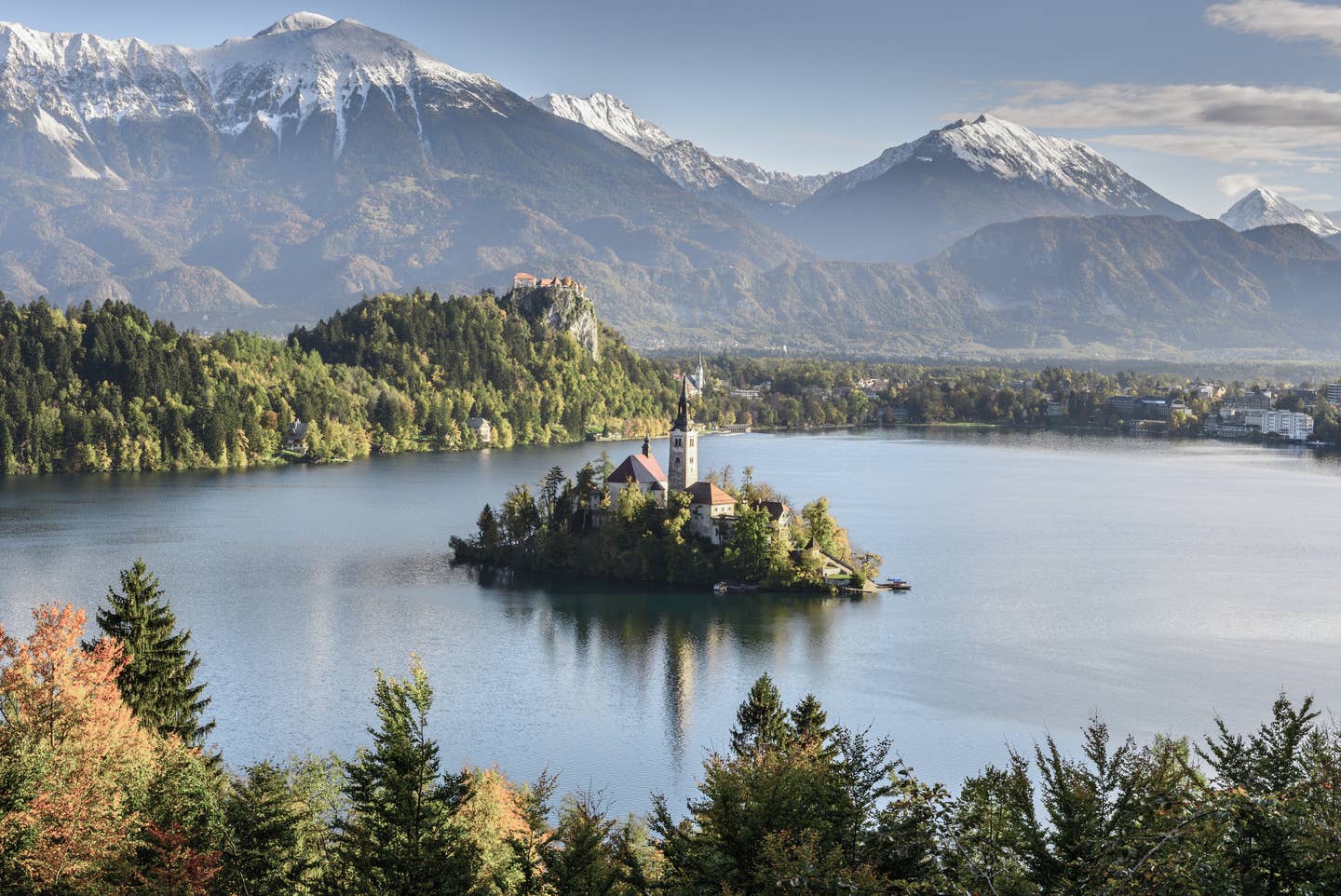 Slowenien – Blick auf den See Bled