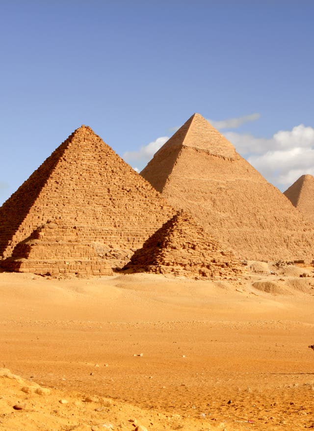 Rundreisen Ägypten Rundreisen Ägypten: Kamele vor den Pyramiden von Gizeh