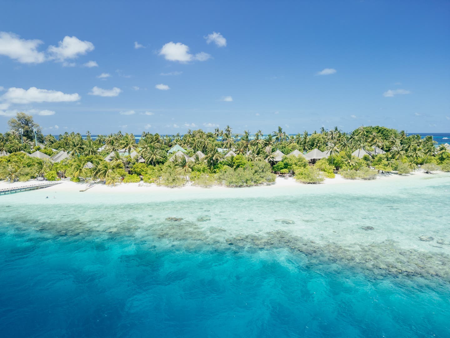 Luftbild des ADAARAN Club Rannalhi auf dem Male-Atoll
