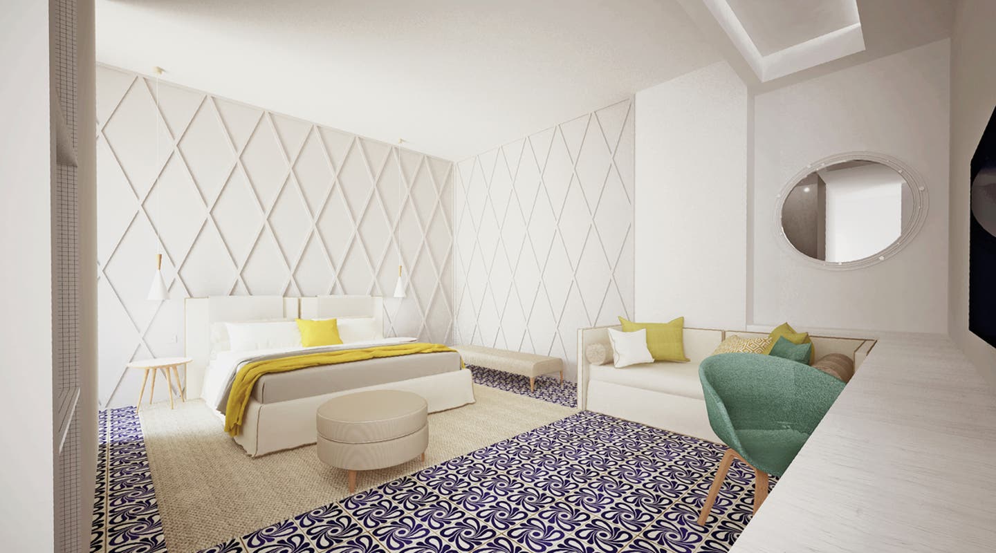 Wohnbeispiel Doppelzimmer Superior seitl. Meerblick