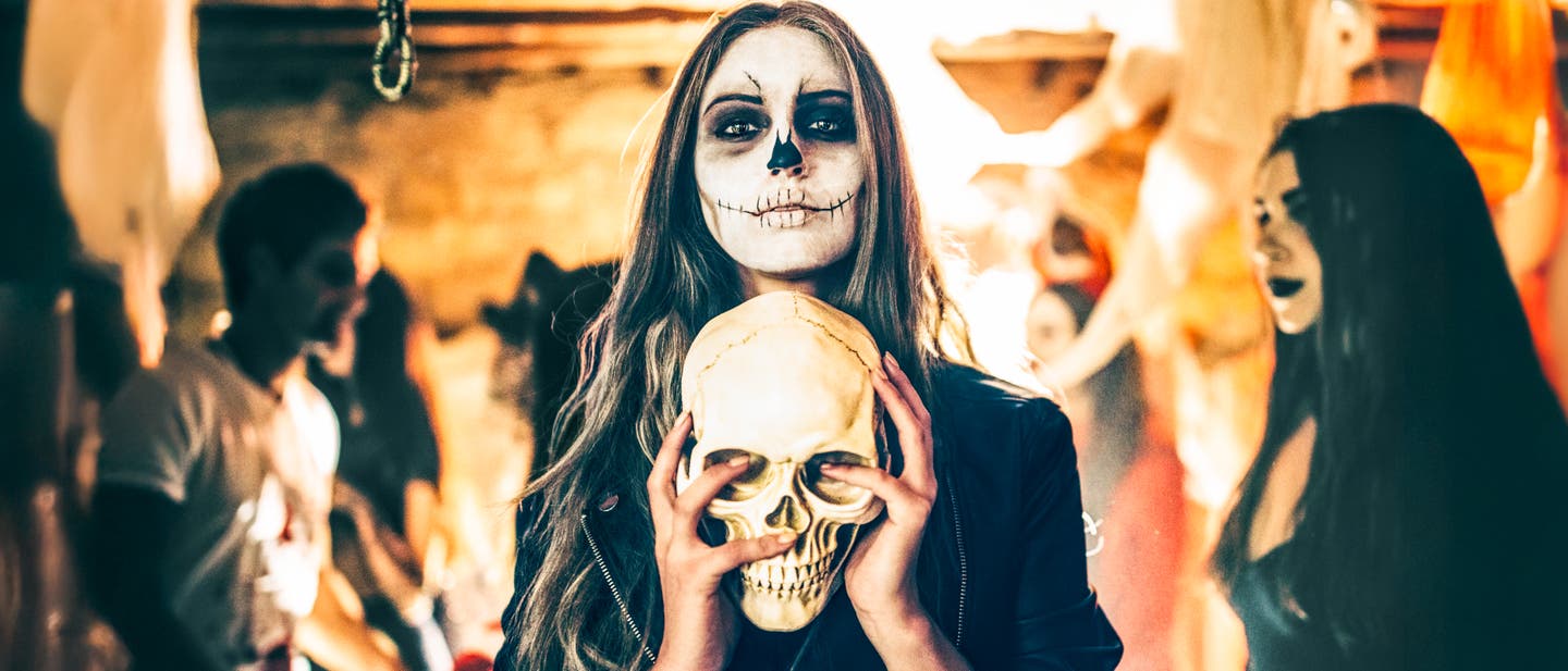 Halloween mit Totenkopf