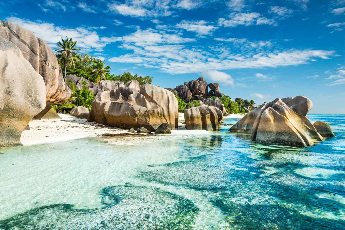 Der Strand Anse Sous d’Argent auf den Seychellen