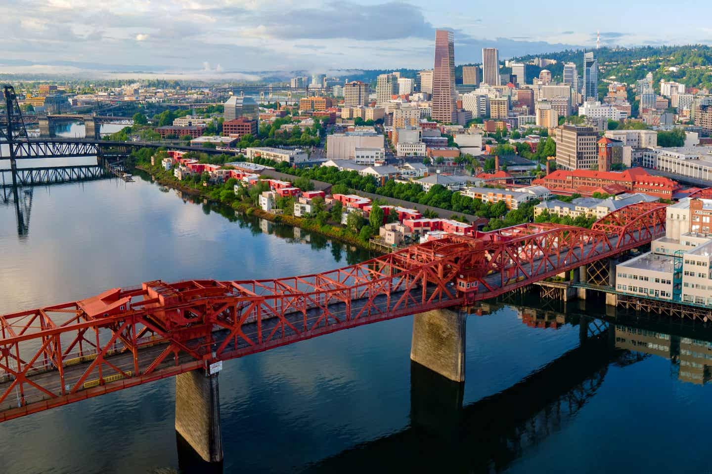 Die Broadway Bridge in Portland