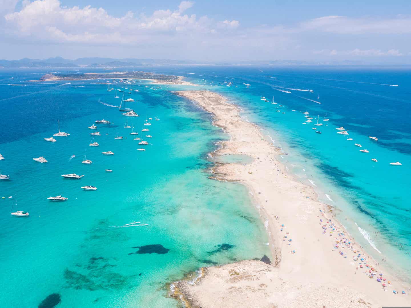 Urlaub auf Formentera – Strand von Formentera aus der Luft