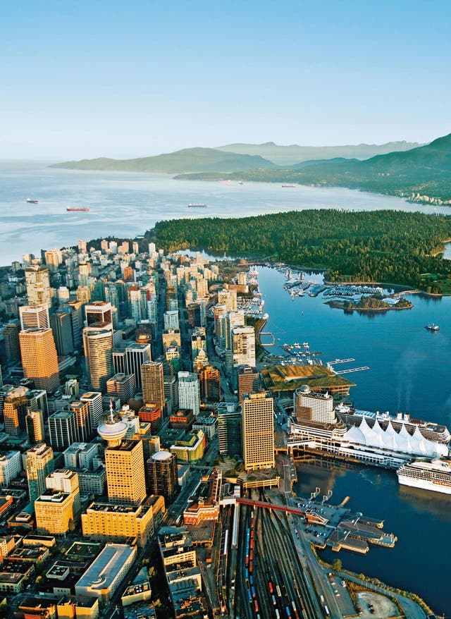 Vancouver Sehenswürdigkeiten Vancouver von oben
