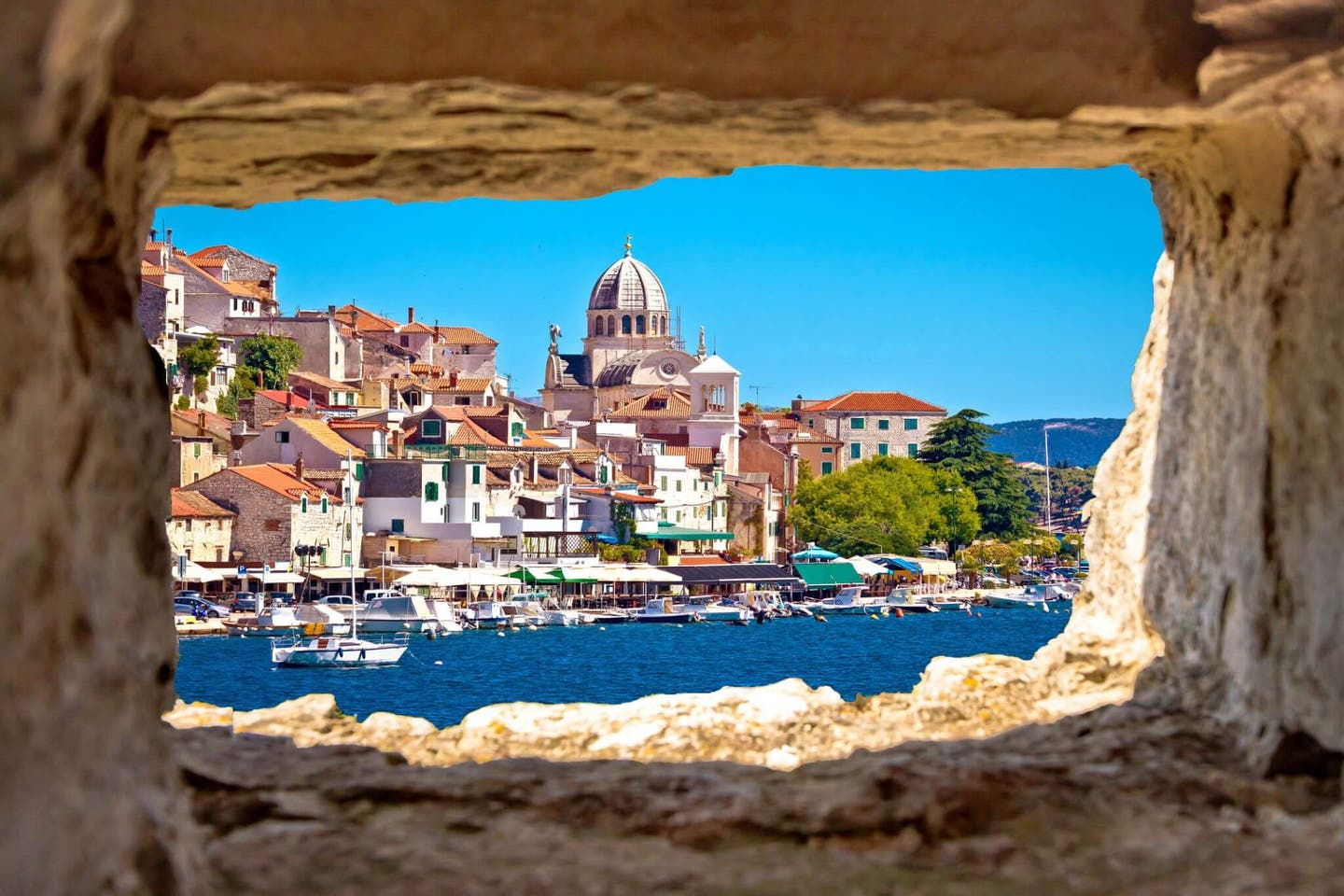 Blick auf die Stadt Sibenik 