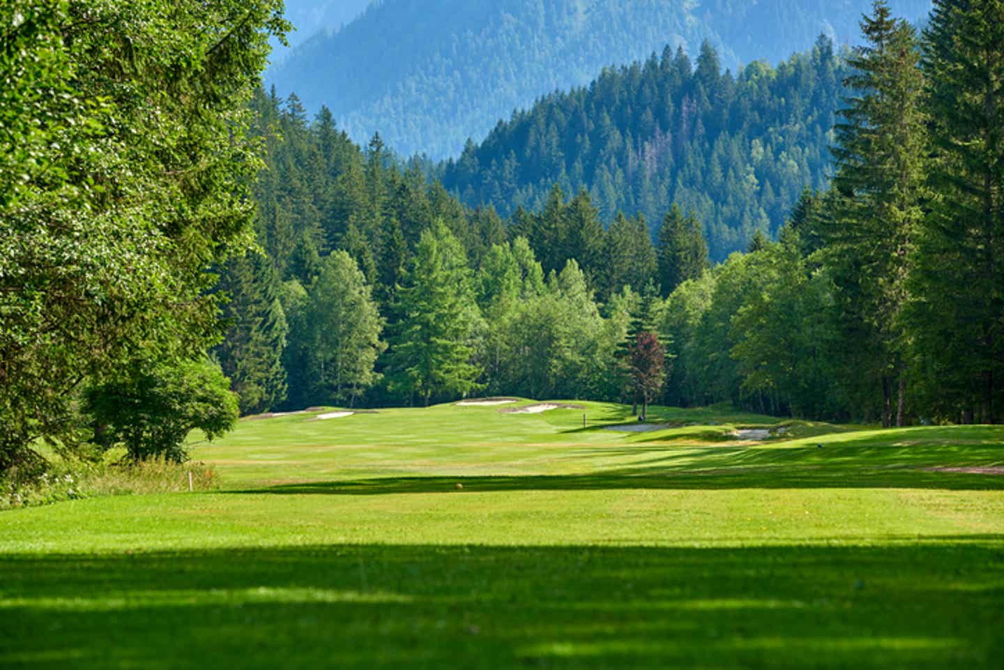 Golfplatz im Bergwald