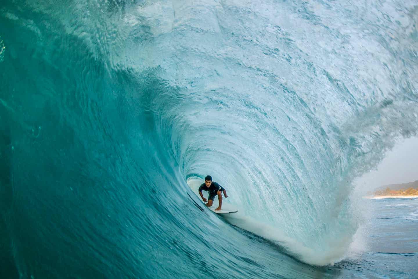 Surfen auf Oahu am North Shore Beach