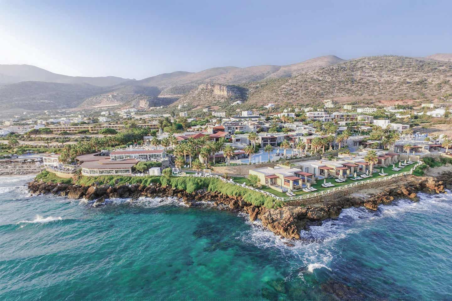 Kreta Hotel Ikaros Beach Luxury Resort & Spa: spektakuläre Lage auf einer Halbinsel