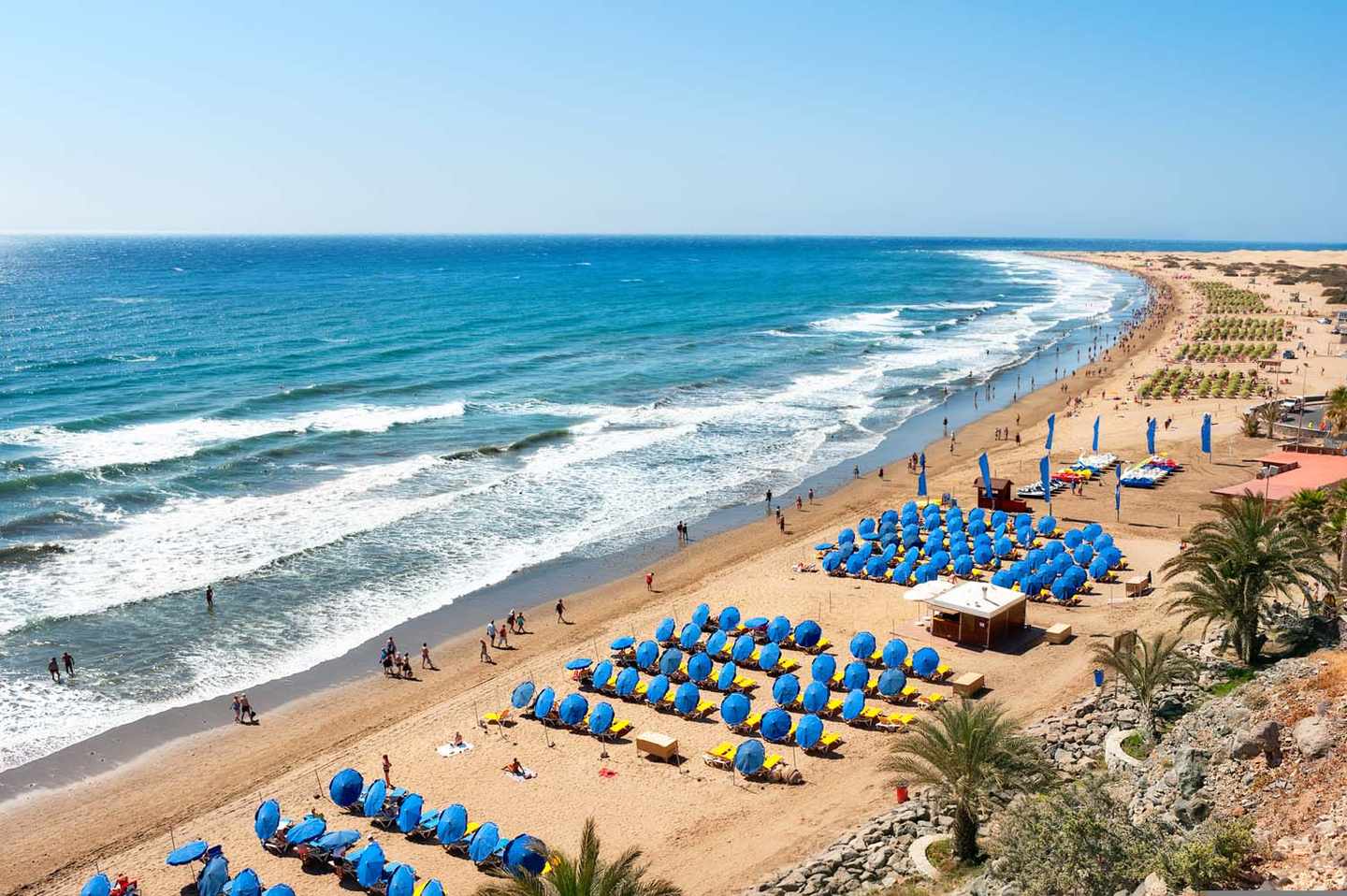 Strandliegen in Maspalomas
