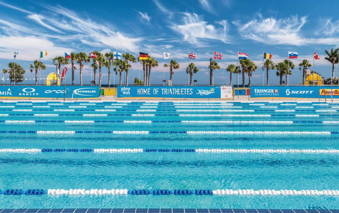 Triathlet Übungs-Schwimmbecken