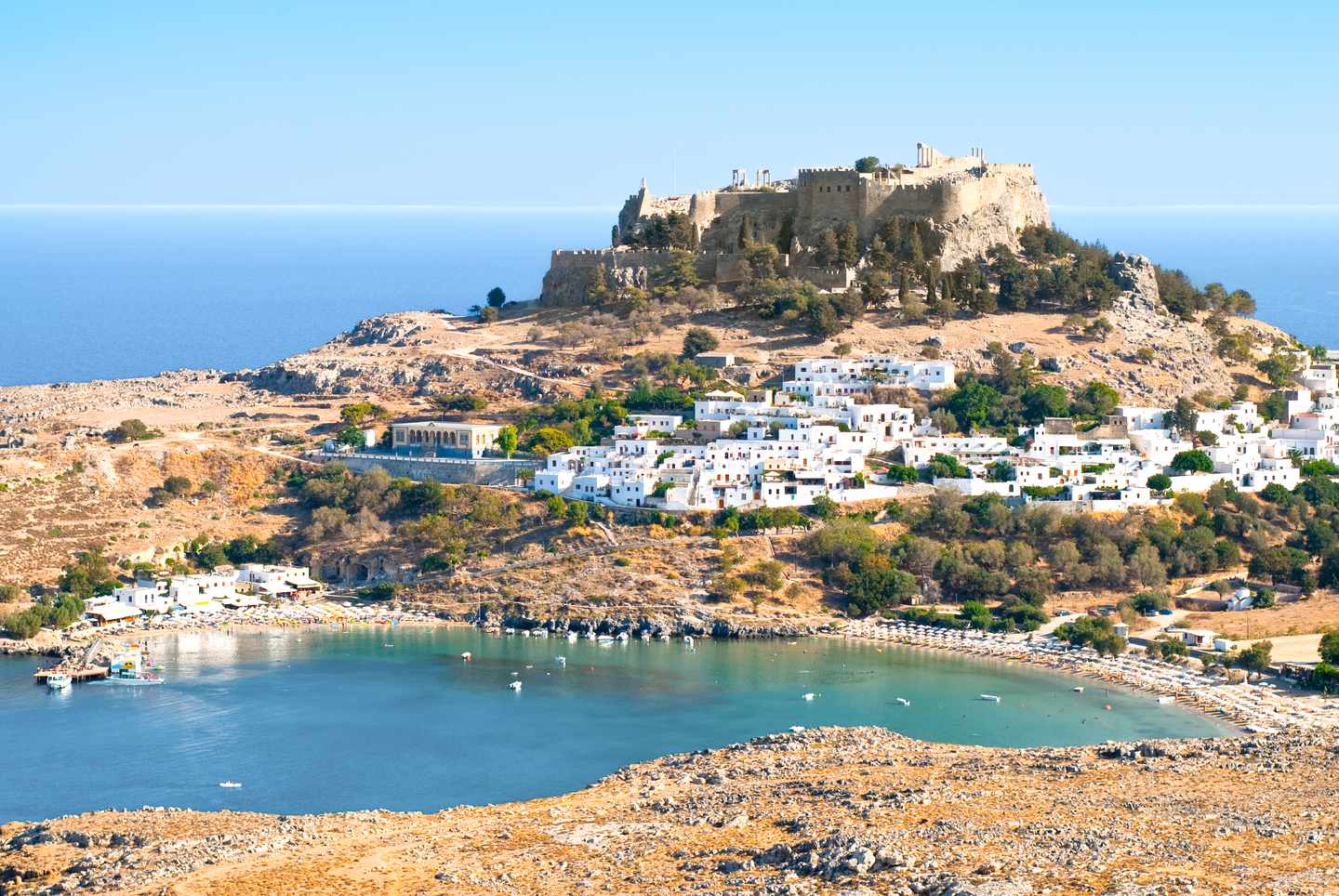 Die Akropolis von Lindos auf Rhodos