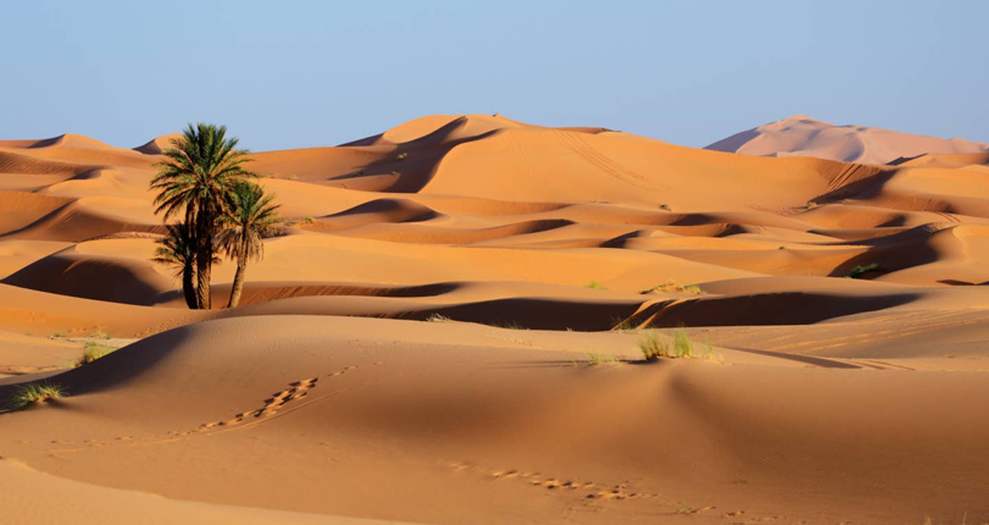 Rundreisen Marokko: Sanddünen in der Wüste Marokkos