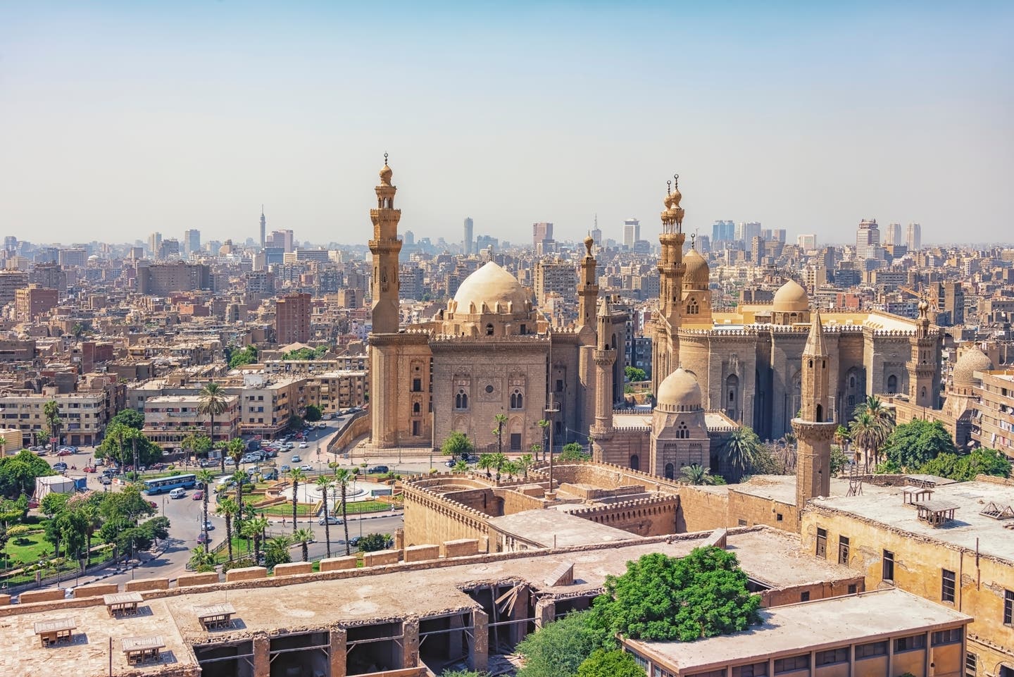 Kairo Sehenswürdigkeiten - Stadtpanorama mit Moschee