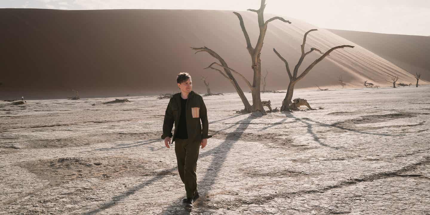 Michael Patrick Kelly in der Namib-Wüste