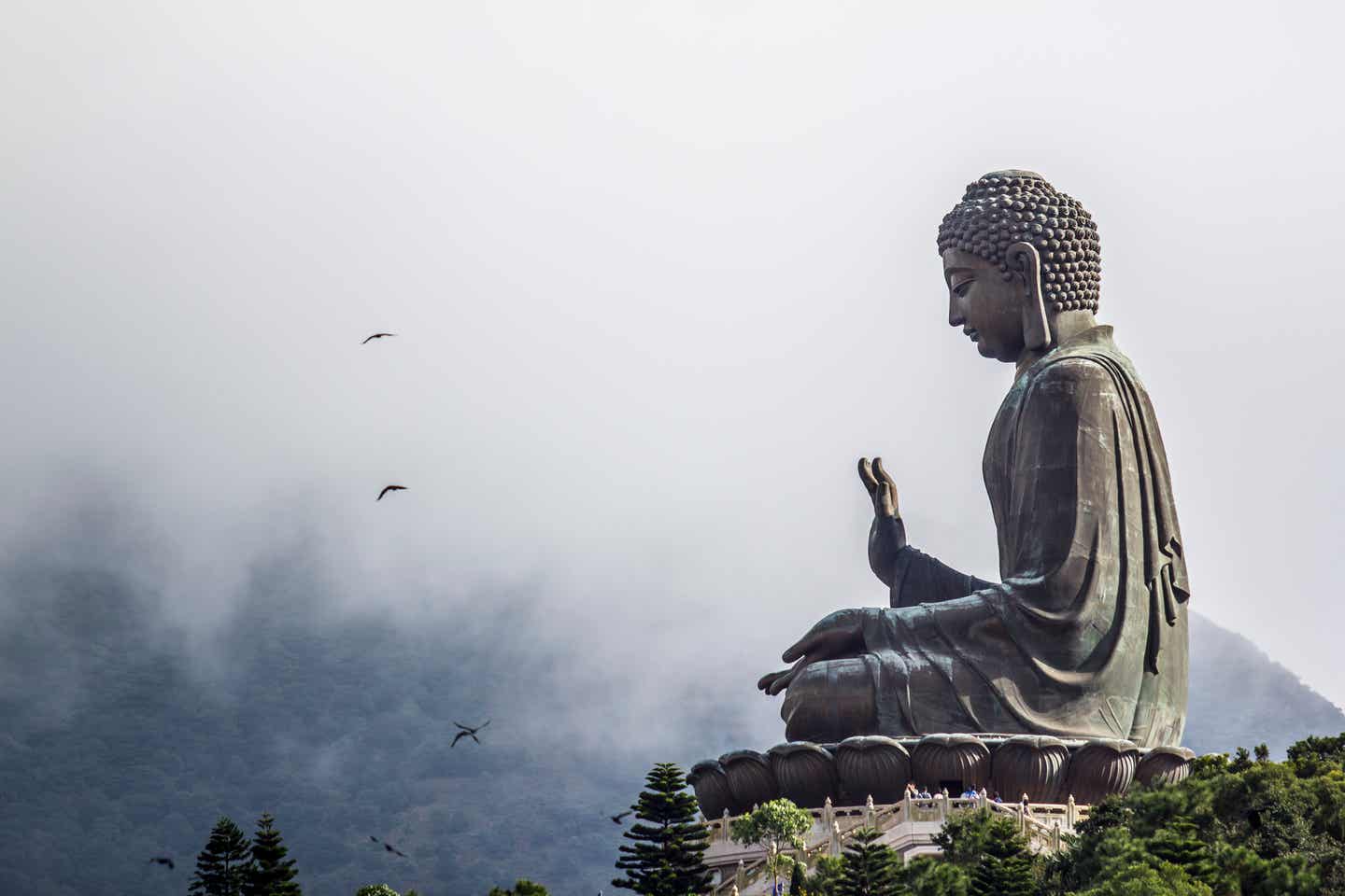 Hongkongs Tempel: Buddha-Statue in Hongkong