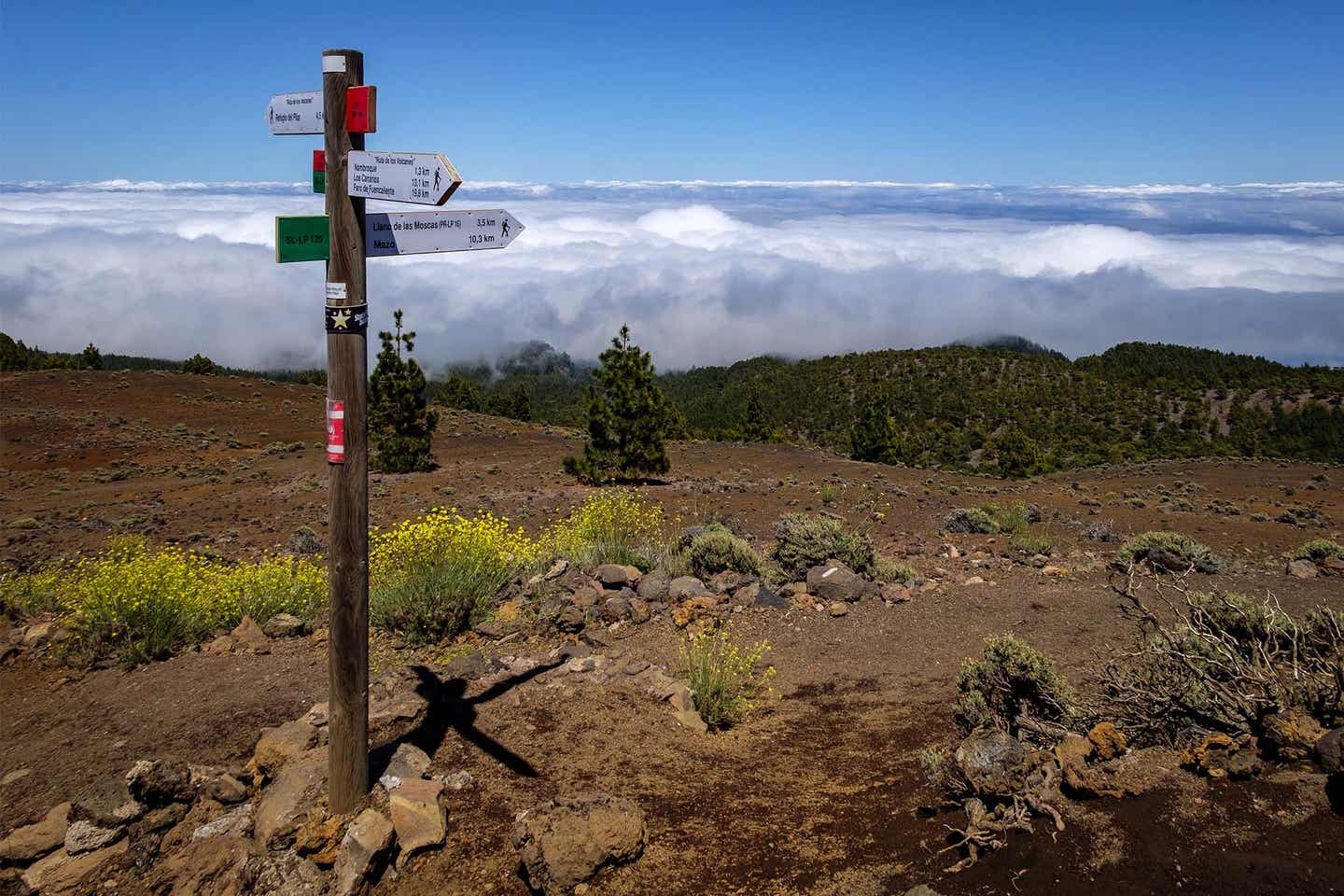 Kanaren cumbre vieja Wanderweg Wolken