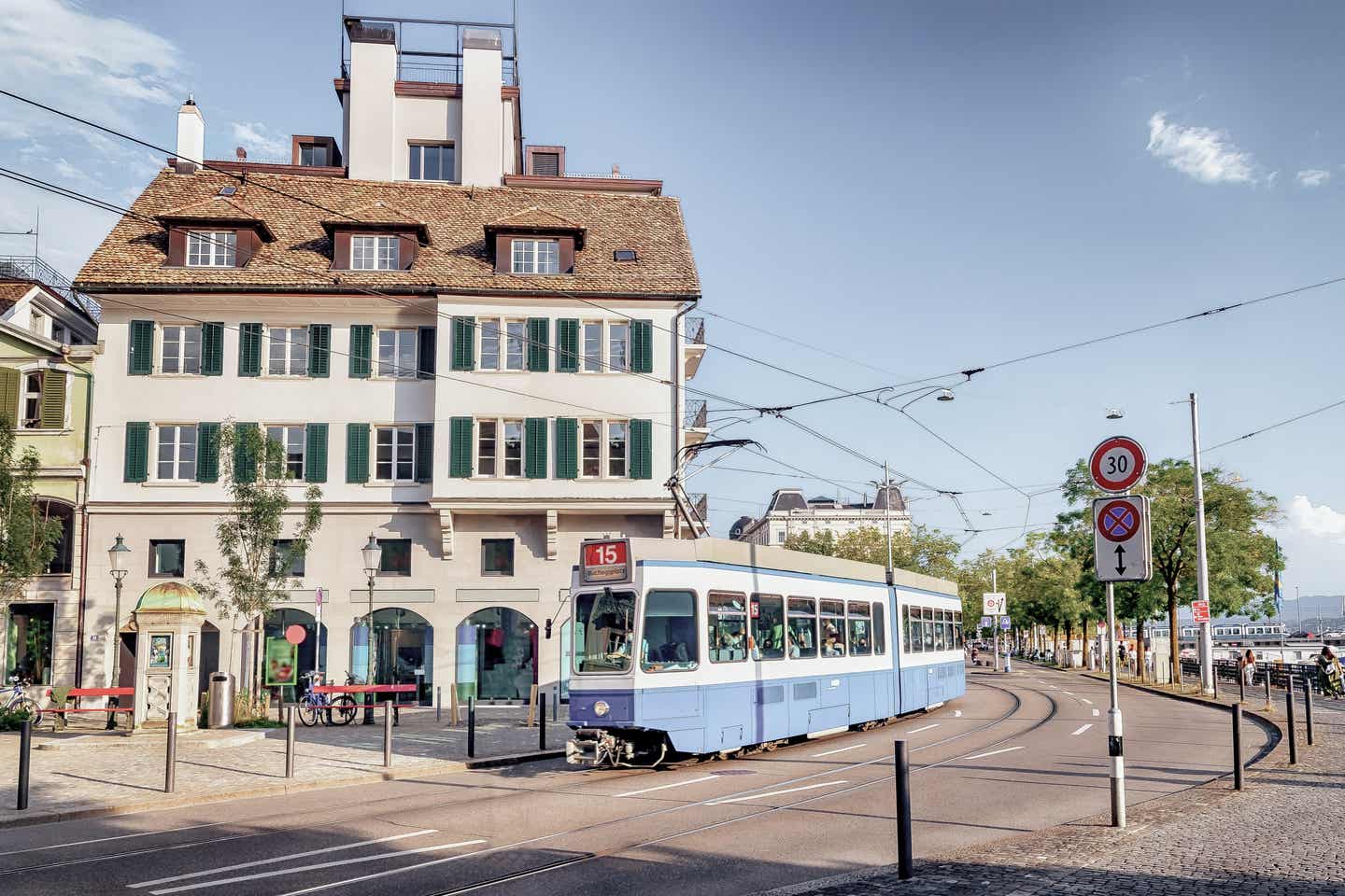 Zürich Sehenswürdigkeiten: Straßenbahn in der Stadt Zürich