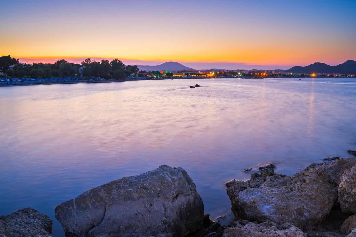 Sonnenuntergang am Faliraki Beach