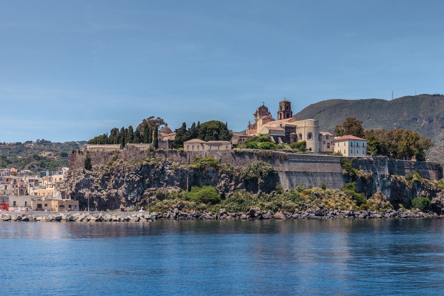 Die Altstadt von Lipari, der Hauptstadt der Liparischen Insel