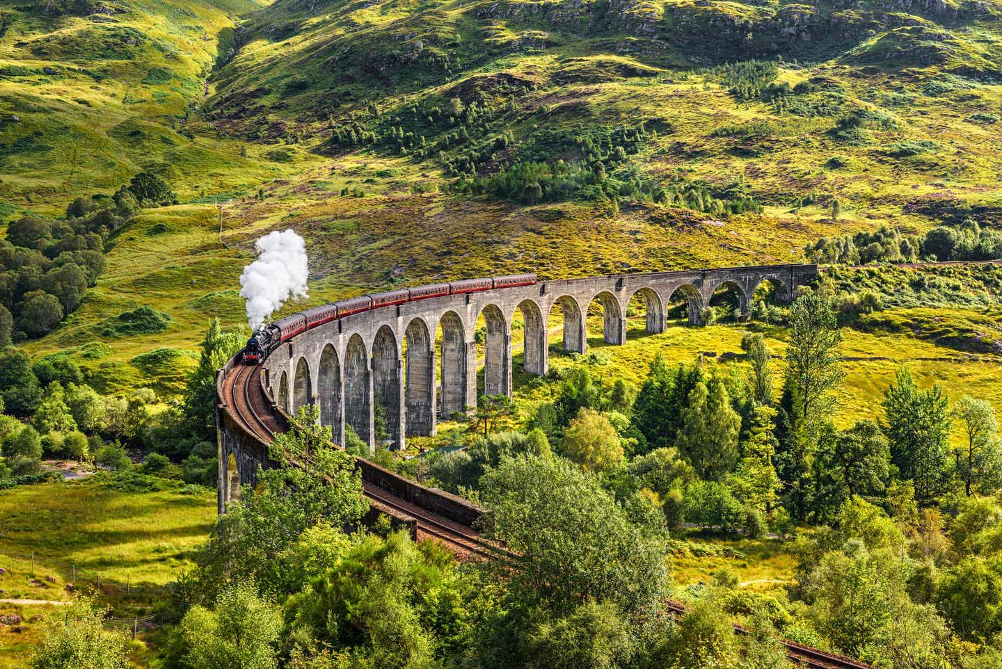 Das Glenfinnan Viadukt in Schottland