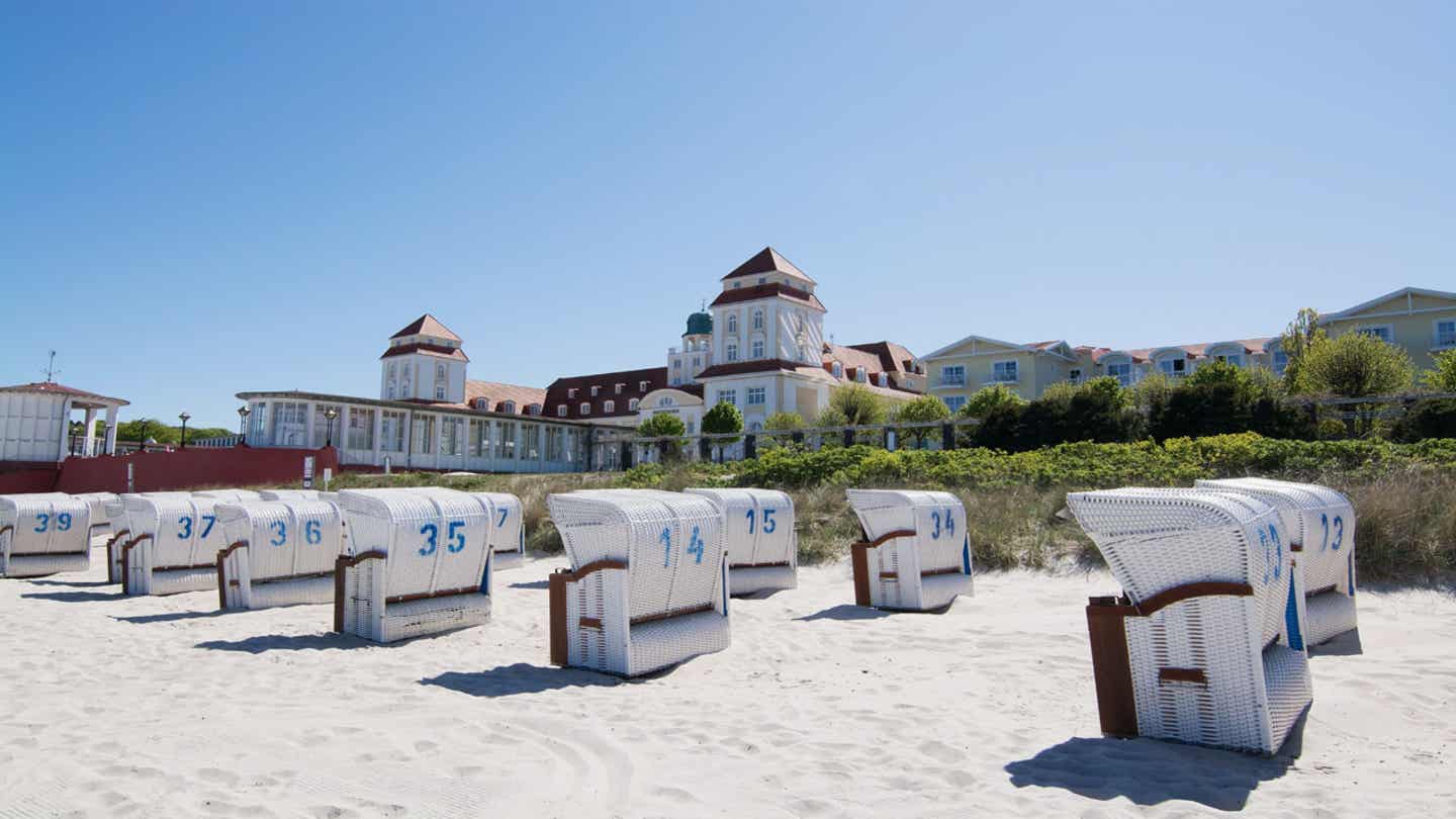 Strand von Binz mit Strandkörben