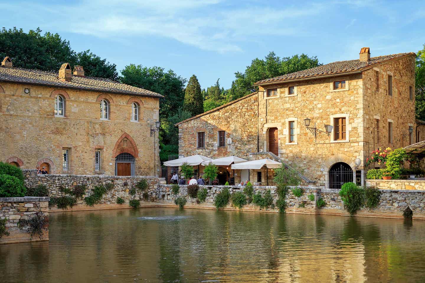 Heiße Quellen der Toskana, hier das Bagno Vignoni