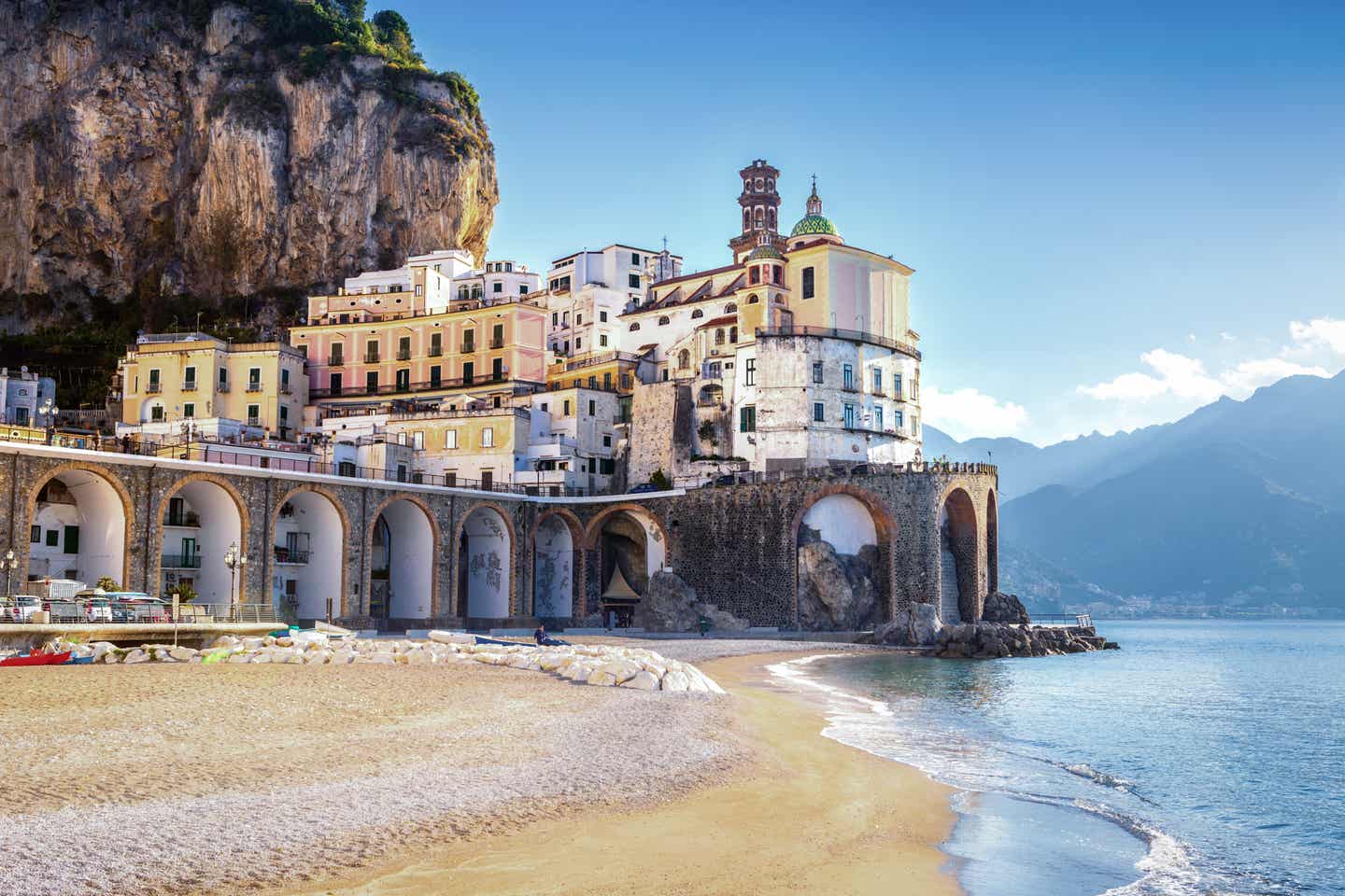 Blick auf das Amalfi Stadtbild