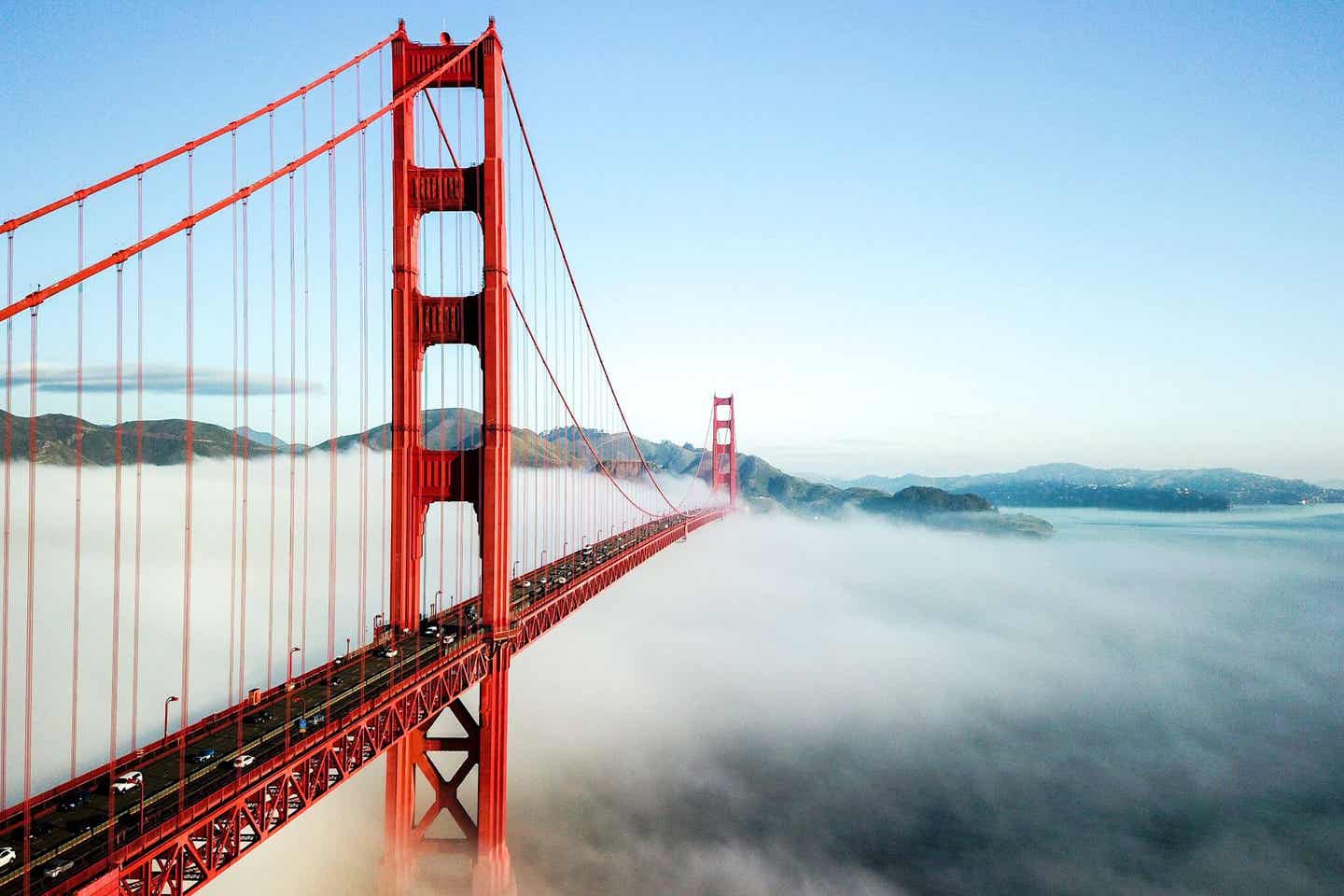 Kaliforniens Küste: Die Golden Gate Bridge in San Francisco