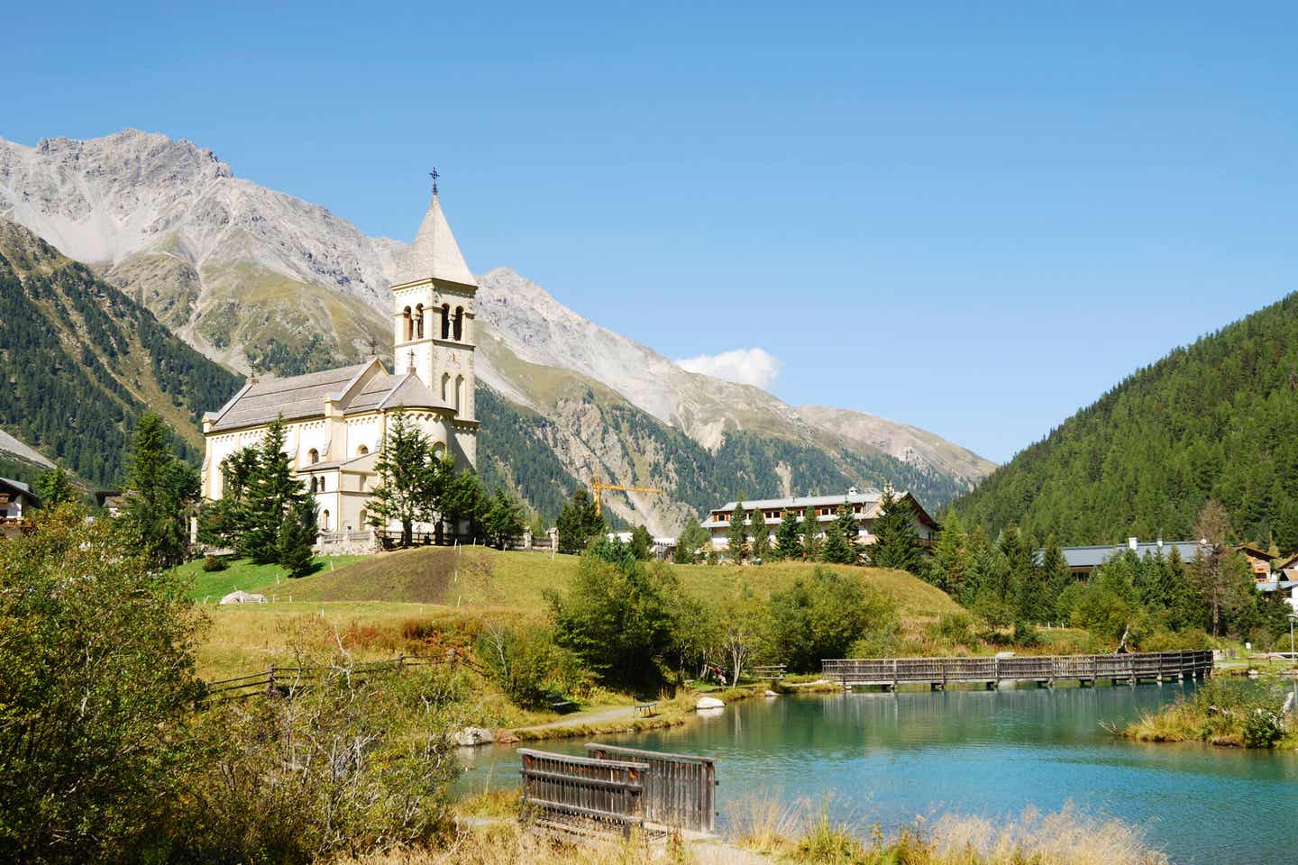 Kirche in Sulden in Südtirol