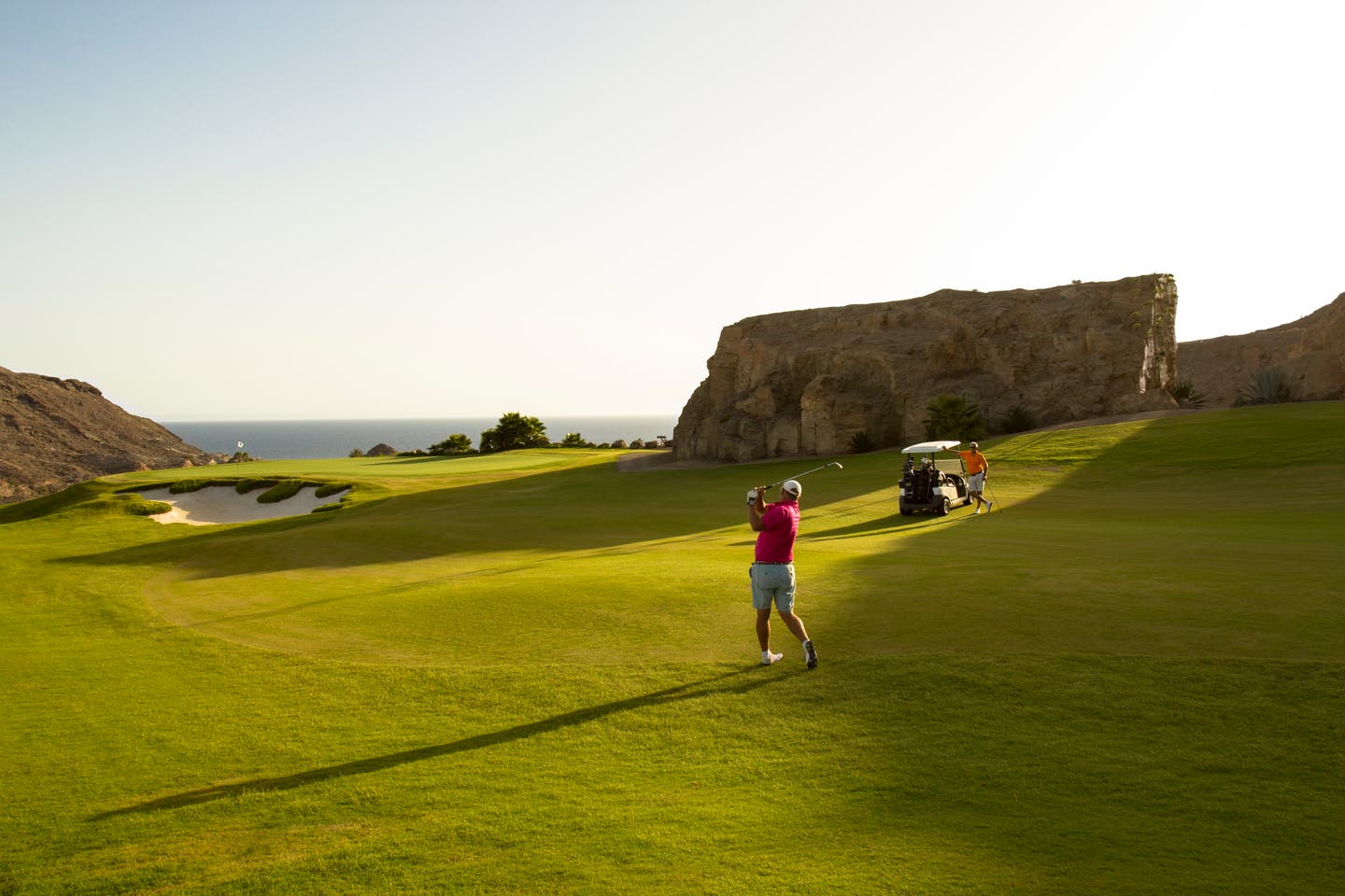 Golf auf Gran Canaria – Golfplatz im Sonnenuntergang