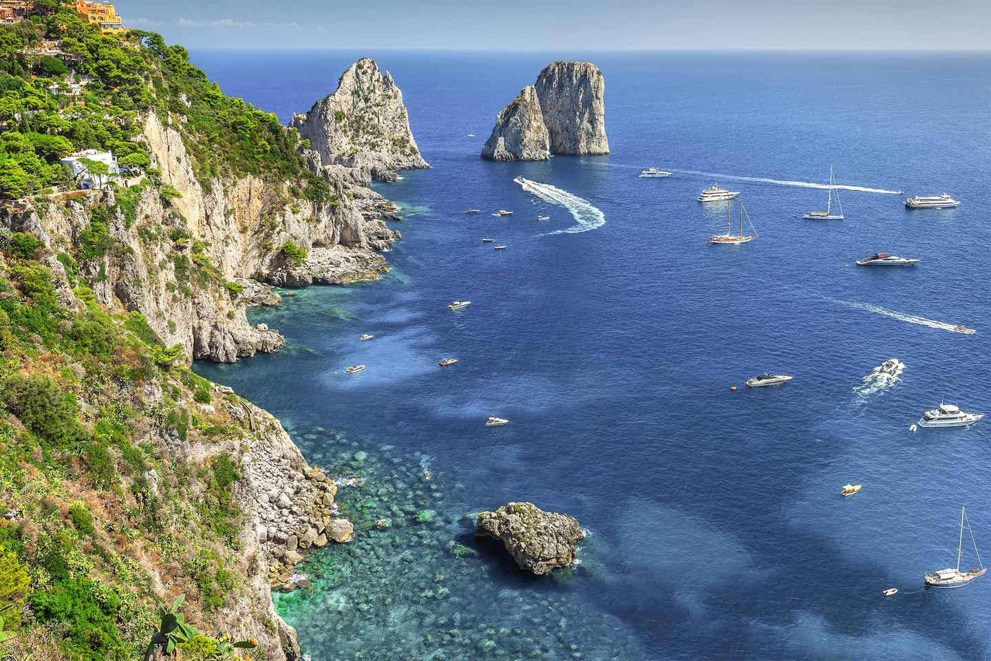 Luftaufnahme der Insel Capri